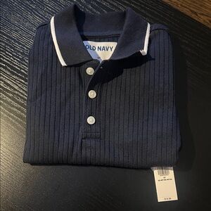 Old Navy Kids Dark Blue Ribbed Polo
